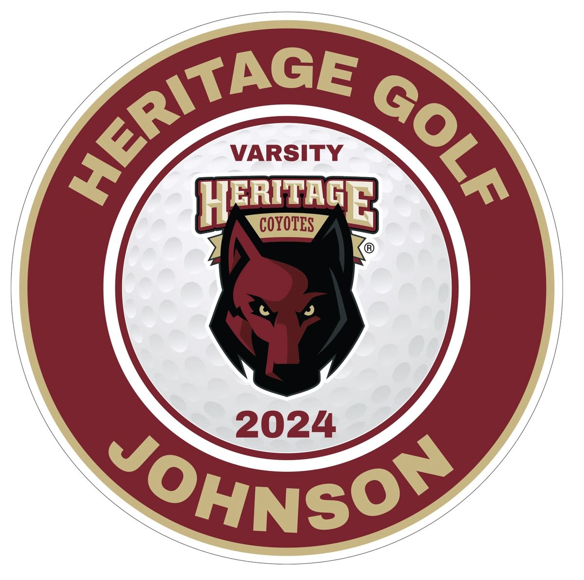 Heritage golf car decal OR personalized
